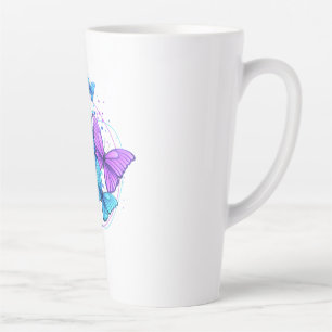 Tasse Papillon Latte pour les Amoureux du Café