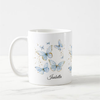 Tasse papillon PERSONNALISÉE, joli papillon rose