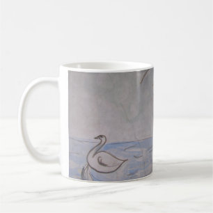 tasse parallèle d'univers de cygne et de licorne