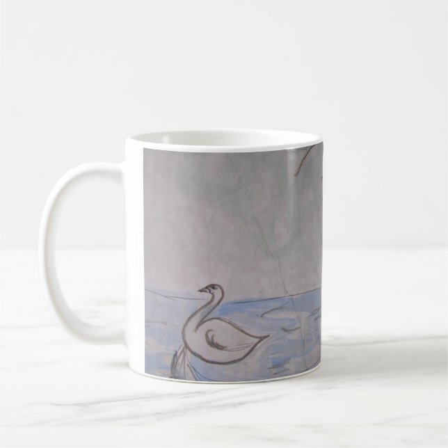 tasse parallèle d'univers de cygne et de licorne (Gauche)
