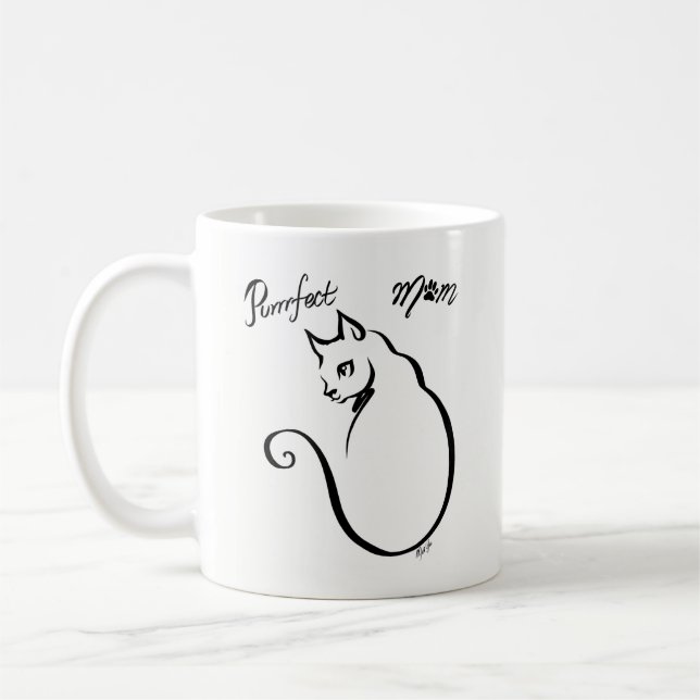 Tasse parfaite tirée par la main unique d'art de (Gauche)