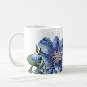 Tasse Parfaitement Imparfaite Fleur Bleu Vintage