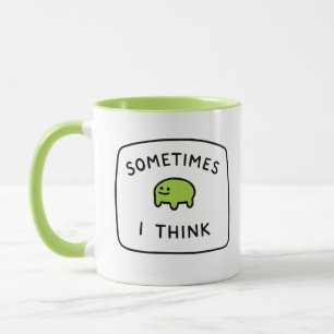 Tasse "Parfois je pense" Blob Drôle 