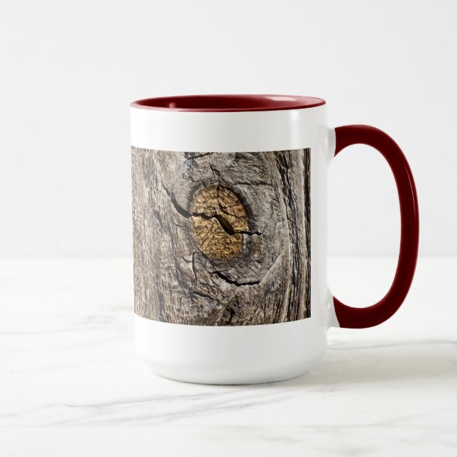 Tasse patinée en bois de noeud (Droite)
