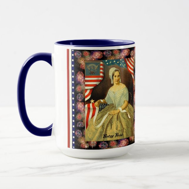 Tasse patriotique de drapeau de Betsy Ross (Gauche)