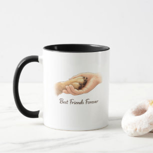 Tasse Patte de Chien et Main – Meilleurs Amis pour