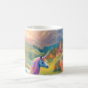 Tasse Paysage Château Licorne Magie de Conte de