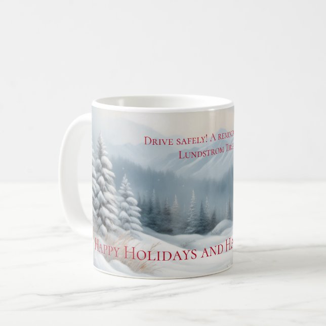 Tasse Paysage hivernal enneigé (Devant gauche)
