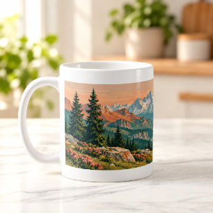 Tasse Paysage Montagneux Aube Alpine