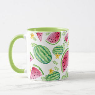 Tasse peinte à la main de motif d'aquarelle de