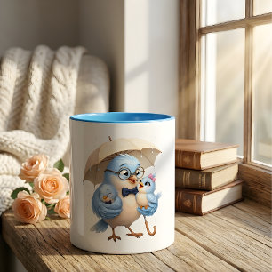 Tasse Père Oiseau Abritant Ses Petits