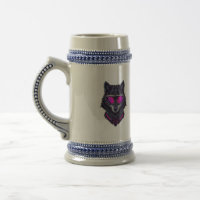 Tasse personnalisable avec nom - Loup Cyberpunk Né