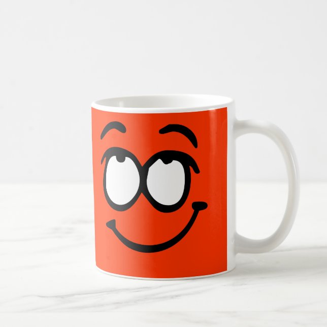 Tasse personnalisable d'arrière - plan d'émoticône (Droite)