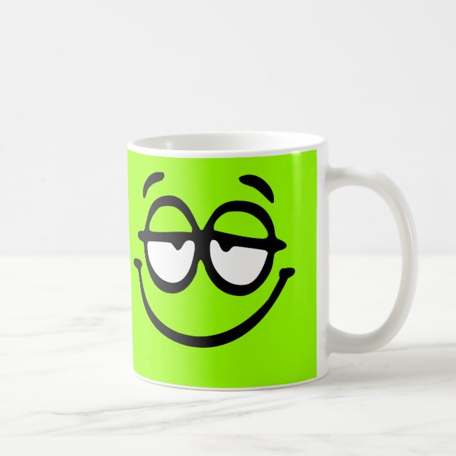 Tasse personnalisable d'arrière - plan d'émoticône (Droite)