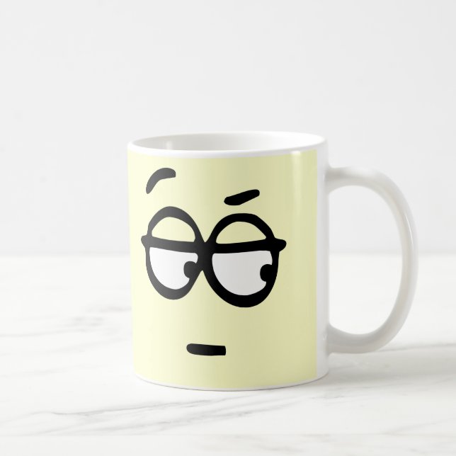 Tasse personnalisable d'arrière - plan d'émoticône (Droite)