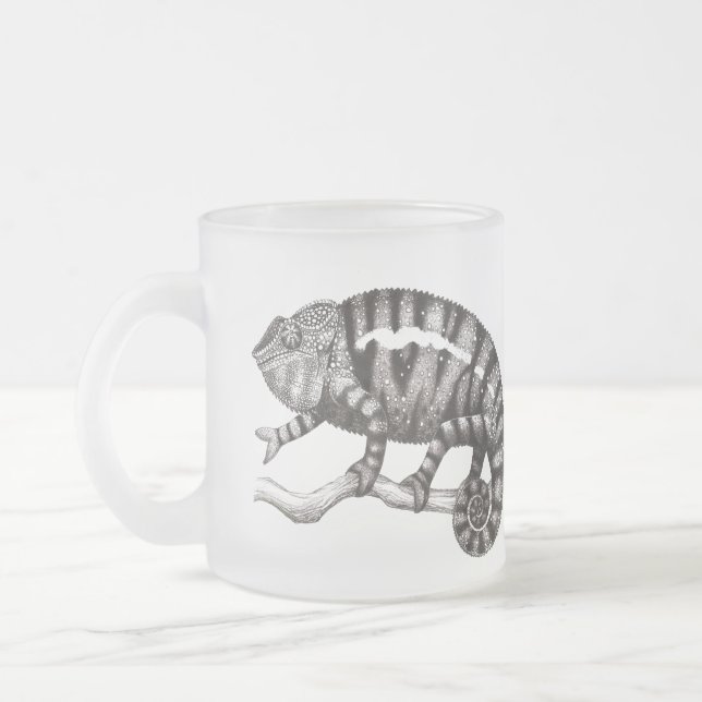 Tasse personnalisable de caméléon de panthère (Gauche)