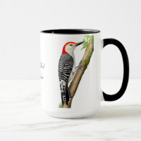 Tasse personnalisable de pivert gonflée par rouge