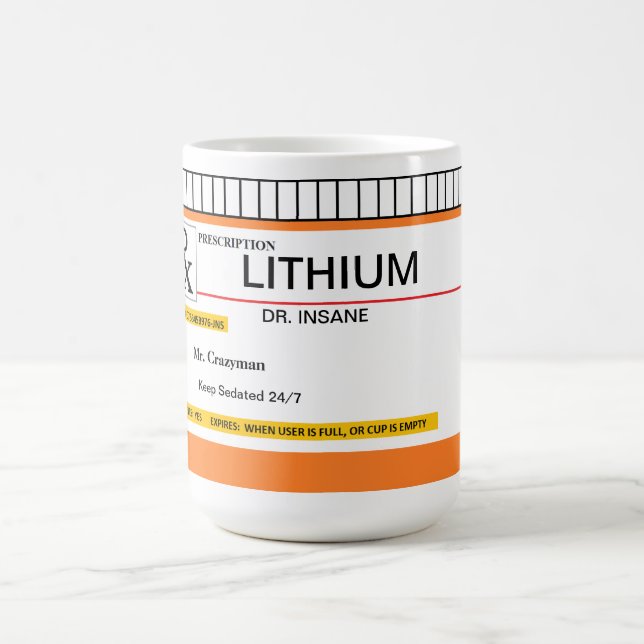 Tasse personnalisable de prescription (Centre)