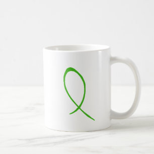 Tasse personnalisable de ruban vert