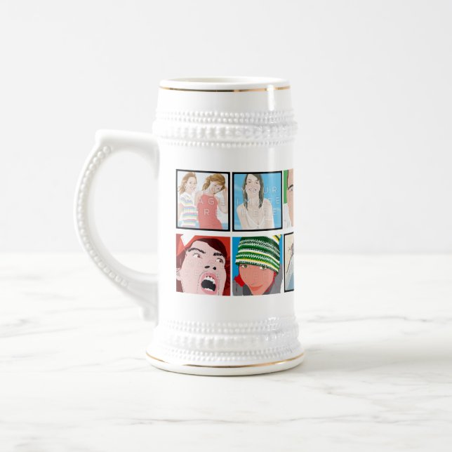 Tasse personnalisable d'Instagram 12-Photo Stein (Gauche)