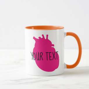 Tasse personnalisable du coeur d'organe