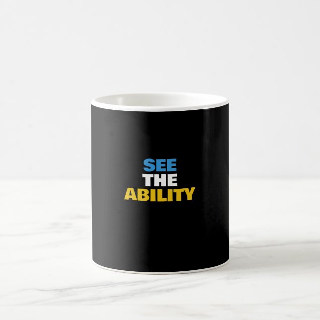 Tasse personnalisable Fierté du handicap Voir la c (Centre)