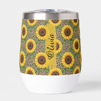 Tasse personnalisée 330ml Imprimé Tournesol Léopar