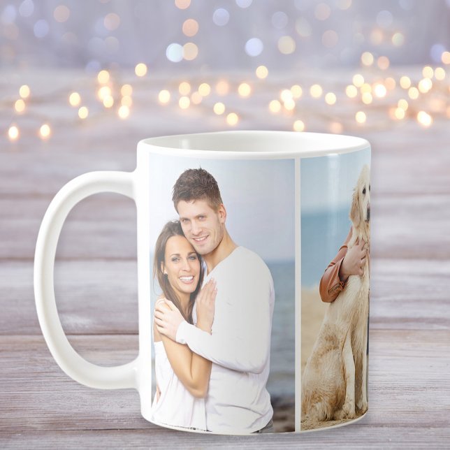 Tasse personnalisée | 3 Collage photo (Stylishly Personalize with Your Custom Photos.)