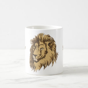 Tasse personnalisée à la tête de lion