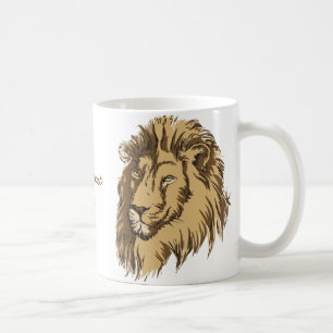 Tasse personnalisée à la tête de lion