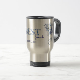Tasse personnalisée à motif floral bleu, Meilleur 