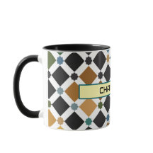 Tasse personnalisée à motif Zellige marocain – Sur