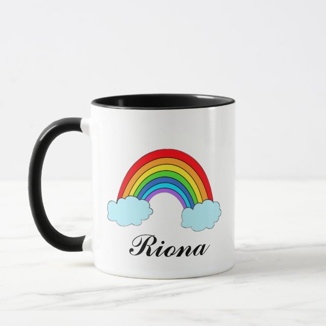Tasse personnalisée arc-en-ciel | Colorée  (Gauche)