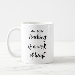 Tasse personnalisée au nom de l'enseignant, Cadeau