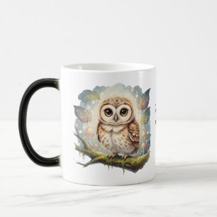 Tasse personnalisée avec chouette mignonne, animal