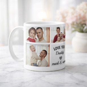 Tasse personnalisée avec collage de photos pour Pa