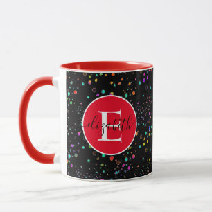 Tasse personnalisée avec des points colorés