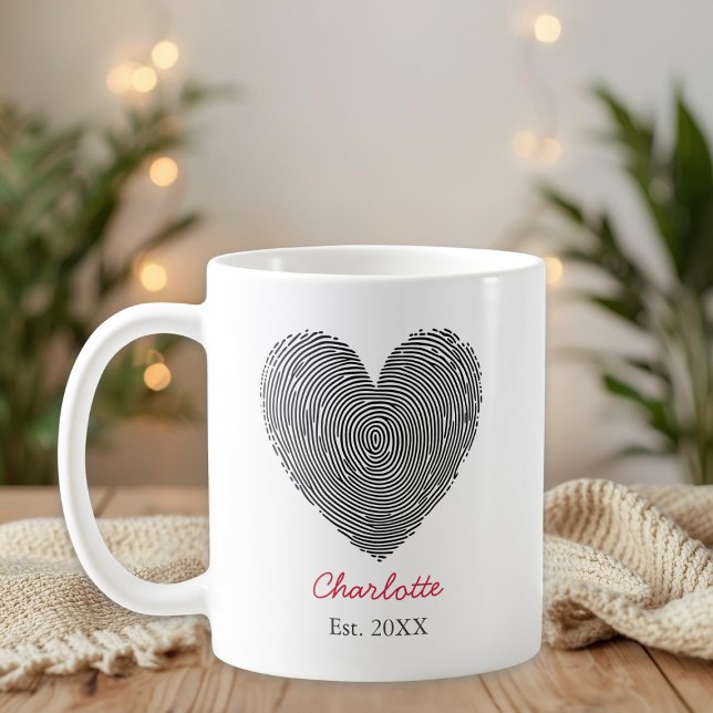 Tasse personnalisée avec empreinte digitale en for (Créateur téléchargé)