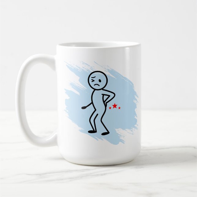 Tasse personnalisée avec humour sur les douleurs d (Gauche)