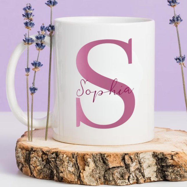 Tasse personnalisée avec initiale Cadeau de tasse  (Créateur téléchargé)