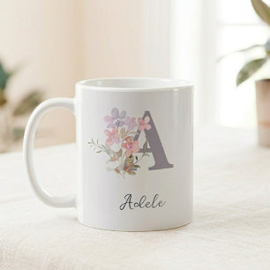 Tasse personnalisée avec initiale : dessin de lett