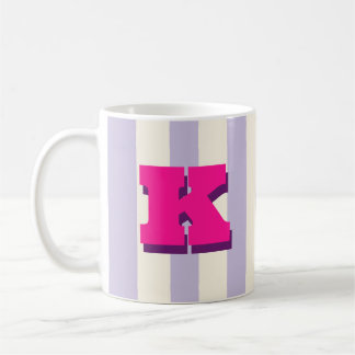 Tasse Personnalisée avec Initiale en Gras et Rayur