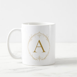 Tasse personnalisée avec initiale et lys Champagne