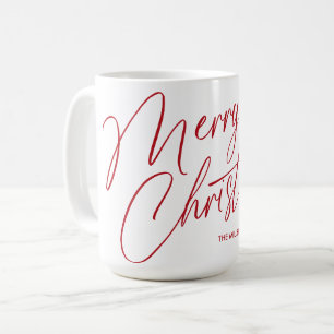 Tasse personnalisée avec Joyeux Noël en écriture