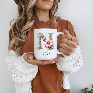 Tasse personnalisée avec la fleur du mois de naiss