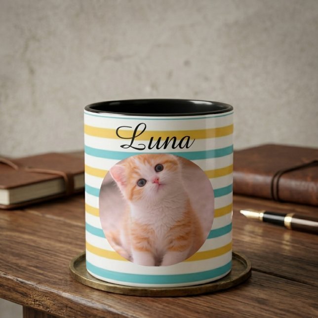 Tasse personnalisée avec le nom du chat, cadeau dr (Créateur téléchargé)