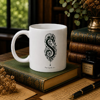 Tasse personnalisée avec linogravure botanique Let