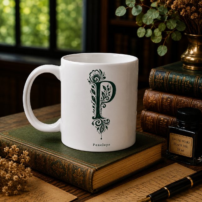 Tasse personnalisée avec linogravure botanique Let (Créateur téléchargé)