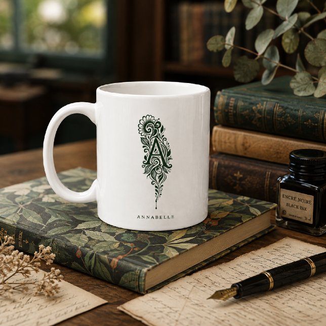 Tasse personnalisée avec linogravure botanique Let (Créateur téléchargé)