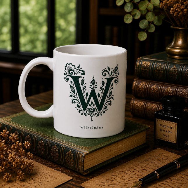 Tasse personnalisée avec linogravure de la lettre  (Créateur téléchargé)